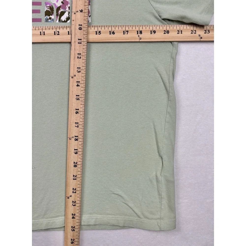 The North Face Womens Large Green Floral Logo T Shirt Outdoor Hiking - Picture 7 of 7